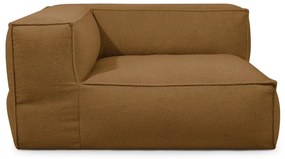 Barna buklé babzsákfotel Mass Corner 150 Left – SLOWDOWN