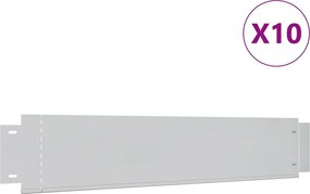 vidaXL 10 db galvanizált acél gyepkerítés 100 x 20 cm