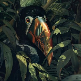 Poszter 60x60cm Rejtett Tukán