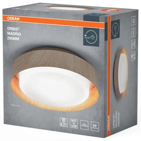 Osram - Mennyezeti lámpatest ORBIS MADRID 2xE27/10W/230V, átm. 29 cm, fa dekor
