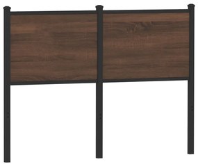 barna tölgy színű szerelt fa és acél fejtámla 120 cm