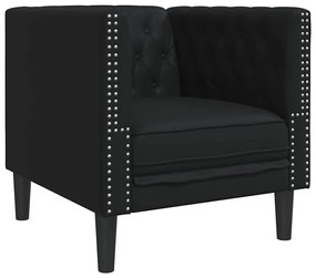 Kanapé Szett 3 pcs Fekete 194 x 74.5 x 70.5 cm Műbőr