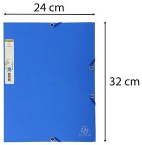 Gumis mappa, karton, A4, EXACOMPTA Forever&amp;reg;, kék (EX56982E)
