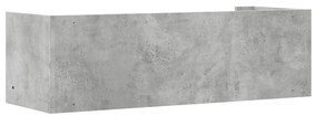 betonszürke szerelt fa fali polc 100 x 35 x 30,5 cm