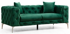 Sötétzöld bársony kanapé 197 cm Como – Artie