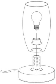 Eglo 97589 - Asztali lámpa BATISTA 3 1xE27/40W/230V