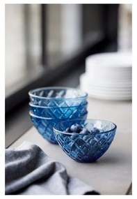 Kék üveg tálka szett 4 db-os 325 ml Sorrento – Lyngby Glas