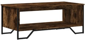 Füstös tölgy színű szerelt fa dohányzóasztal 100 x 51 x 40 cm