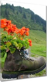 Vászonkép 80x120 Virág a csizmában