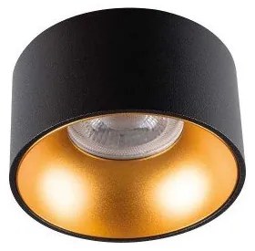 LED lámpatest , mennyezeti , spot keret , GU10 , beépíthető , fekete , arany , MINI RITI