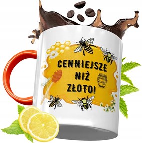 Narancssárga Bögre Méhésznek Ajándék fényképes nyomtatással