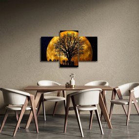 Holdok és sziluettek képe (90x60 cm)