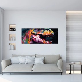 Kép - Dinoszaurusz, festészet (120x50 cm)