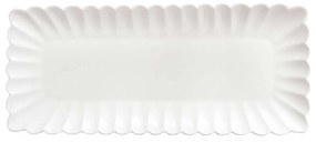 Fehér porcelán asztali kínáló tál 36x16 cm hullámos Easy Life Lifestyle