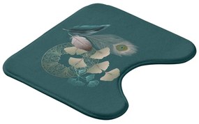 Türkiz fürdőszobai kilépő WC-hez 45x45 cm Ginkoblue – douceur d'intérieur