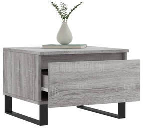2 db szürke sonoma szerelt fa dohányzóasztal 50 x 46 x 35 cm