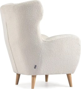 Fehér buklé fotel Patio – Kave Home