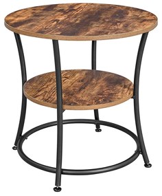 Kisasztal TAYLOR Ø 55 cm, rusztikus barna