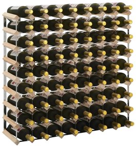 vidaXL tömör fenyőfa bortartó állvány 72 palackhoz