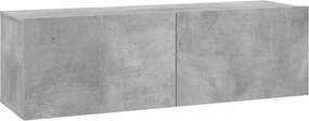 vidaXL betonszürke szerelt fa TV-szekrény 100 x 30 x 30 cm