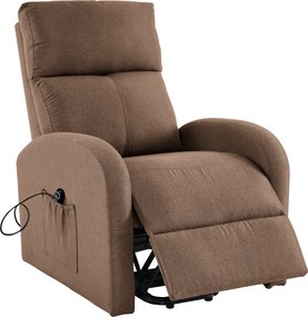 Állítható relaxációs fotel, világosbarna, NERIS