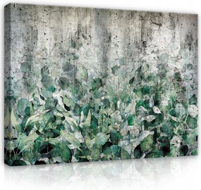 Vászonkép 80x60 Zöld levelek beton természet város nyugalom frissesség modern