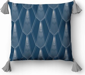 Párnahuzat 45x45 Panama Rojtokkal Sötétkék Glamour Dísz 5398B