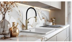 Deante BRC_R72M - Mosogató csap rugalmas karral CORDA csiszolt arany