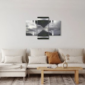 Kép - Hegyek Izlandon, geometrikus kollázs (90x60 cm)