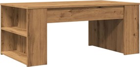 vidaXL kézműves tölgy színű szerelt fa dohányzóasztal 102 x 55 x 42 cm