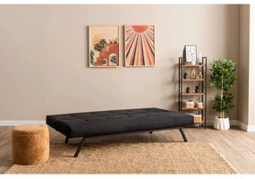 Fekete BAKU kétszemélyes kihúzható kanapé