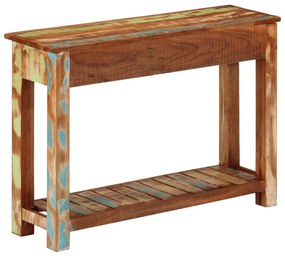 tömör újrahasznosított fa tálalóasztal 110x30x76 cm