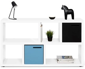 Fehér könyvespolc 150x83 cm Berlin – TemaHome