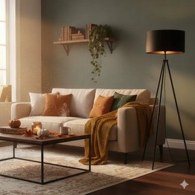 Állólámpa 1xE27/40W/230V fekete