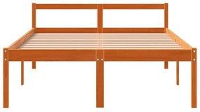 viaszbarna tömör fenyőfa időseknek való ágy 120 x 200 cm