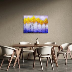Sárga fák képe (üvegen) (70x50 cm)
