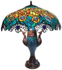 Tiffany asztali lámpa Piros Ø 56x68 cm