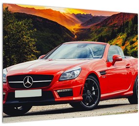 Kép - piros Mercedes (70x50 cm)