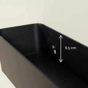 Fekete fali acél fürdőszobai polc Multi – Spinder Design