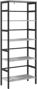 vidaXL Könyvespolc Szürke Sonoma 60 x 29,5 x 149 cm Faanyag