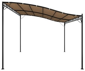 tópszínű szövet és acél pavilon 4 x 3 m 180 g/m²