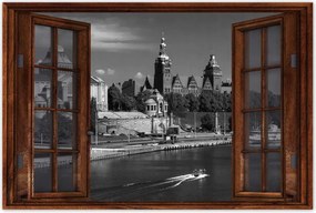 Poszterek 90x60 Fekete-fehér Szczecin