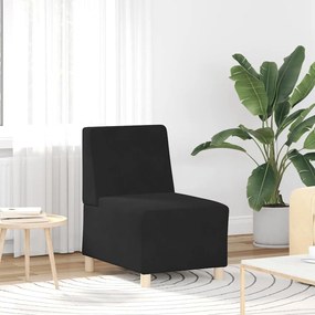 fekete bársony kanapéfotel 55 cm