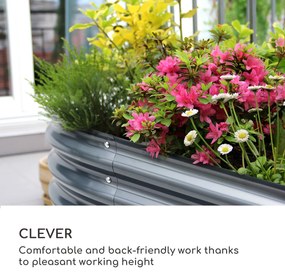 Blumfeldt High Grow, magaságyás, 200 x 80 x 100 cm, hullámlemez, egyszerű telepítés