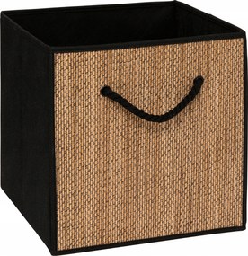 Textil Tároló Doboz Poliészter Fogantyúval 31X31X31 CM Fekete Szín