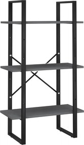 vidaXL szürke tömör fenyőfa tárolópolc 60 x 30 x 105 cm