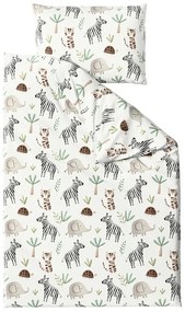 Krepp ágynemű kiságyhoz Renforcé JUNGARI krémszínű Ágyneműhuzat mérete: 45 x 65 cm | 90 x 140 cm