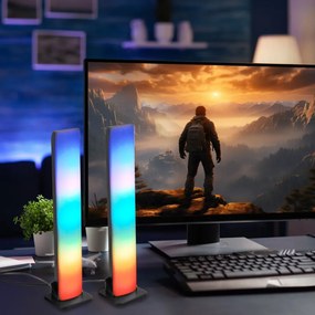 Polux GAMER 326591 Asztali lámpa 2x5W/LED RGBW IP20