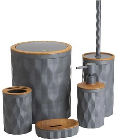 Fürdőszobai készlet REINA 5 db antracit/barna