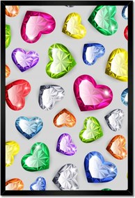 Poszterek keretben 40x60 Gyémánt szívek